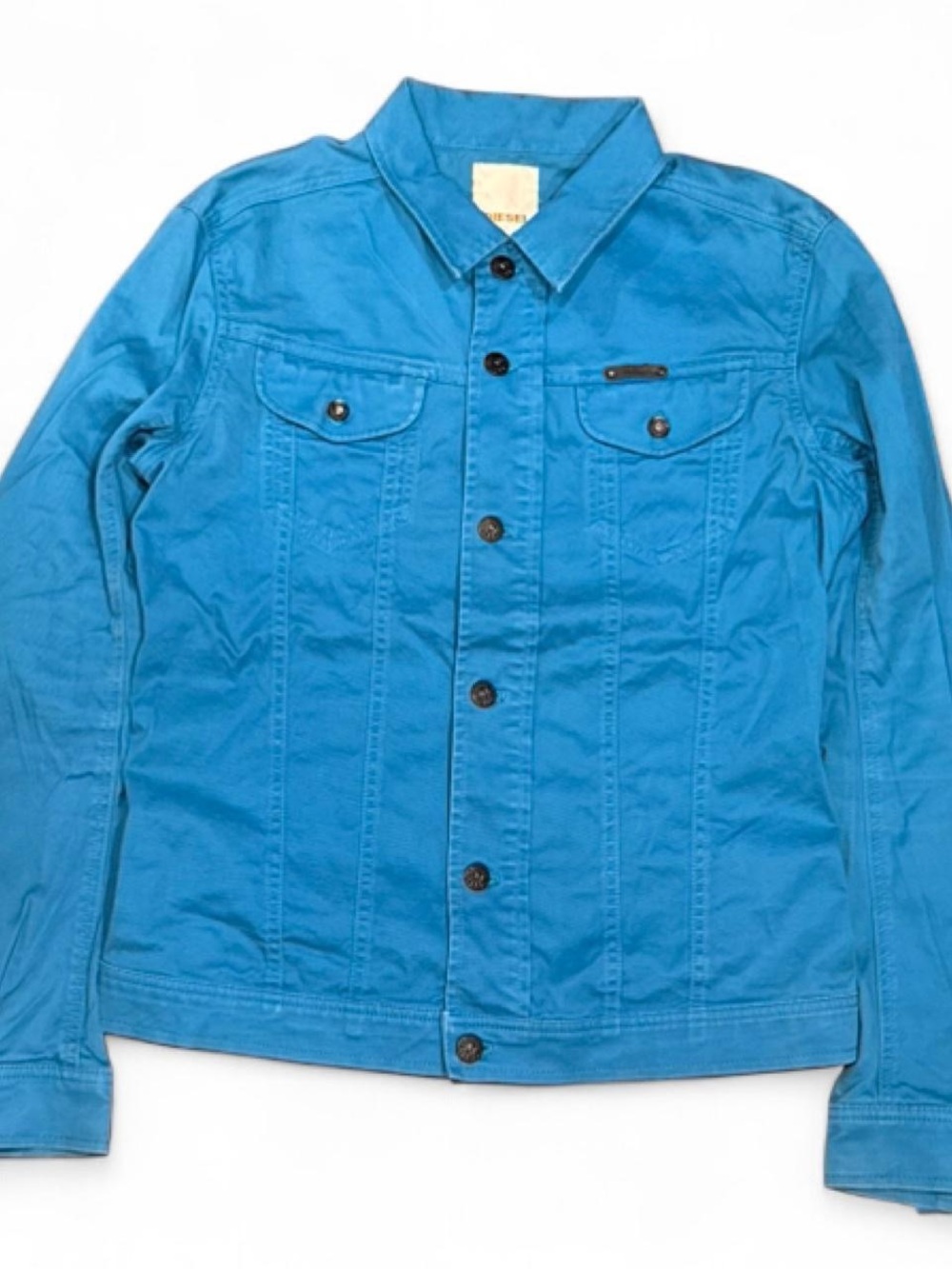 Y2K Diesel Blue Utility Trucker Button Up Light Jacket